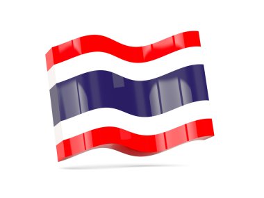 Tayland bayrağı ile dalga simgesi