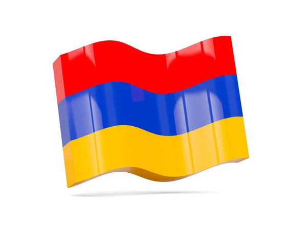 Wave icon with flag of armenia — Stock Photo, Image