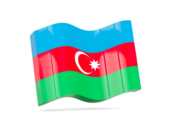 Значок волны с флагом Азербайжана — стоковое фото