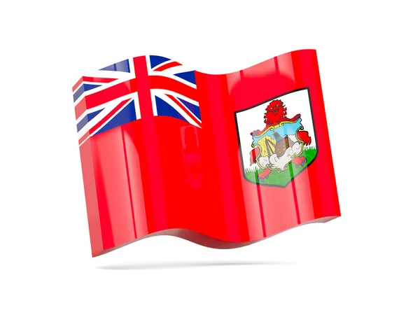 Wave ikon med flagga bermuda — Stockfoto