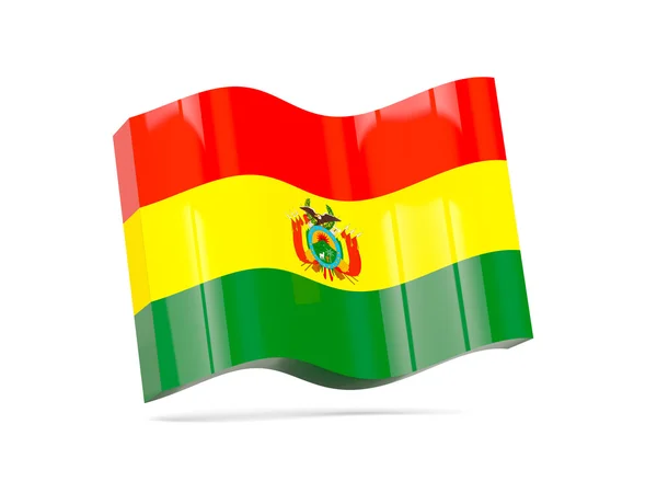 Wave ikon med flagga bolivia — Stockfoto