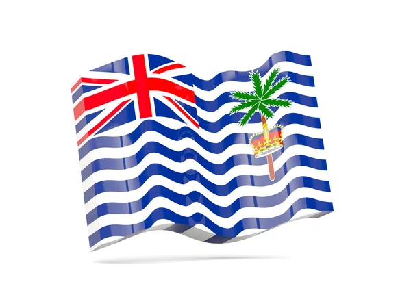 Wave icon with flag of british indian ocean territory — Stock Photo, Image