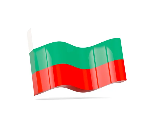 Хвиля іконку з прапором Болгарії — стокове фото