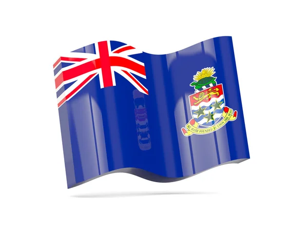 Wave ikon med flagga cayman islands — Stockfoto