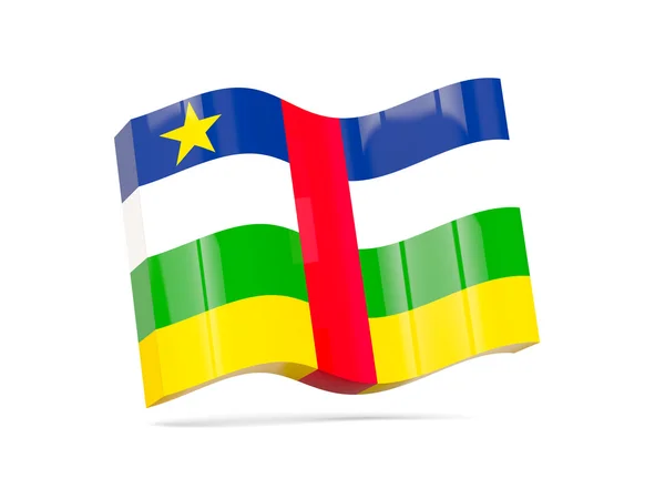 Ícone de onda com bandeira da República Centro-Africana — Fotografia de Stock