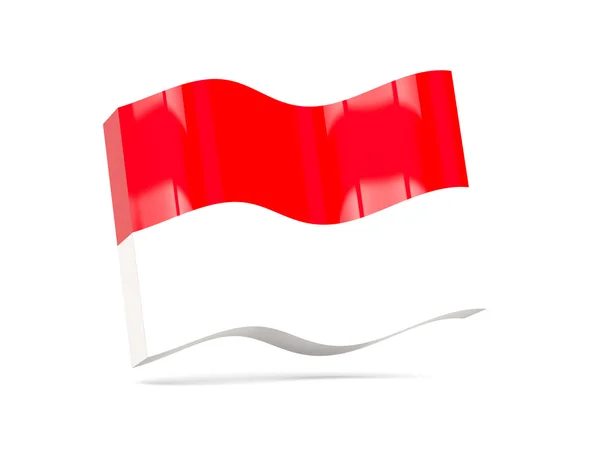 Wave pictogram met de vlag van Indonesië — Stockfoto