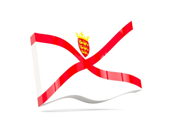 Wave ikon med Jerseys flagga — Stockfoto