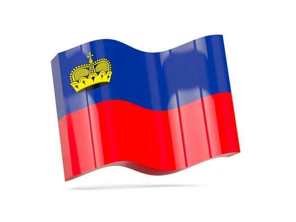 Hullám ikon liechtenstein zászlaja — Stock Fotó
