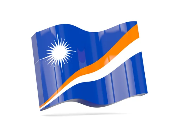 Значок волны с флагом Маршалловых островов — стоковое фото