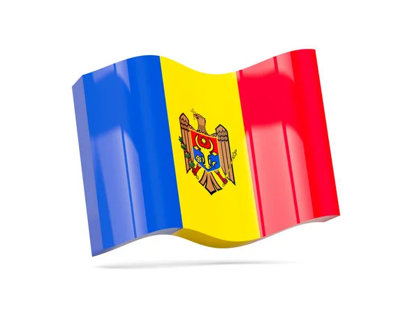 Wave icon with flag of moldova — Stock Photo, Image