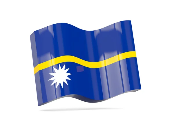 Wave pictogram met de vlag van nauru — Stockfoto