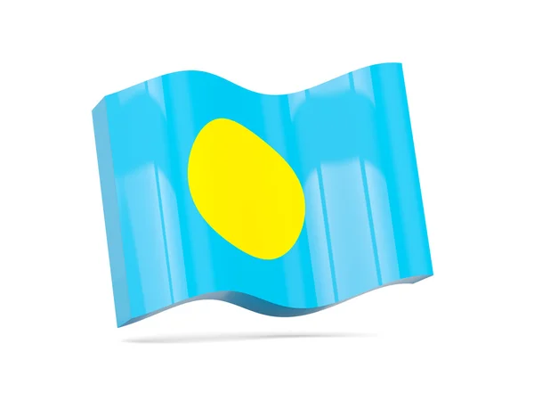 Wave pictogram met de vlag van palau — Stockfoto