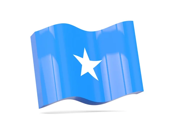 Wave icon with flag of somalia — Stock Photo, Image