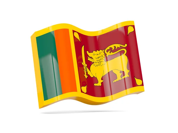 Wave icon with flag of sri lanka — Stock Photo, Image