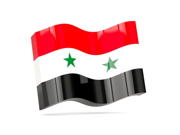 Wave ikonen med flagga av Syrien — Stockfoto