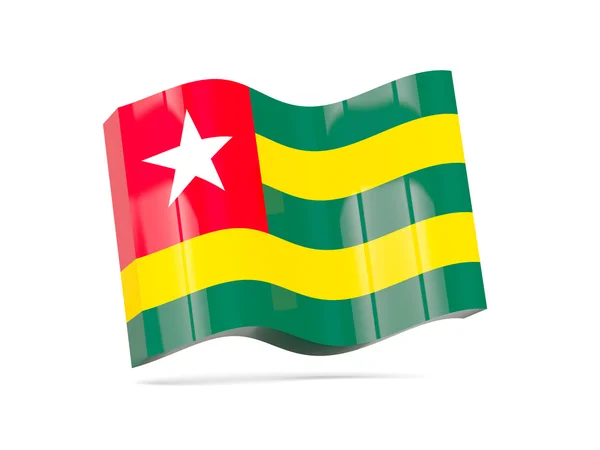 Wellensymbol mit der Flagge von Togo — Stockfoto