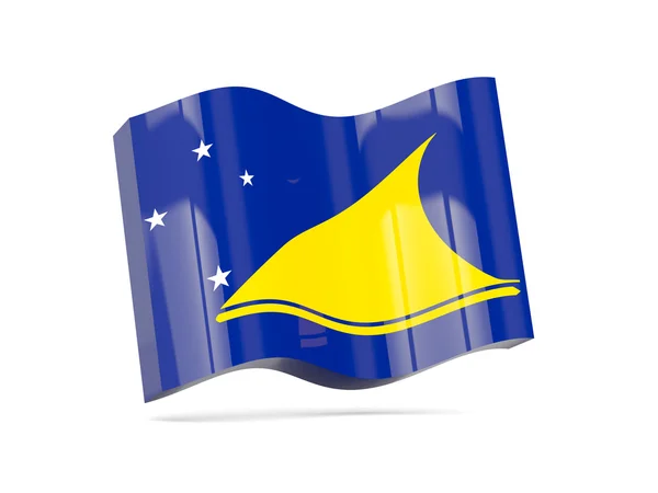 Icono de onda con bandera de tokelau — Foto de Stock