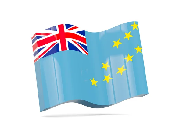 Hullám ikon, tuvalu zászlaja — Stock Fotó