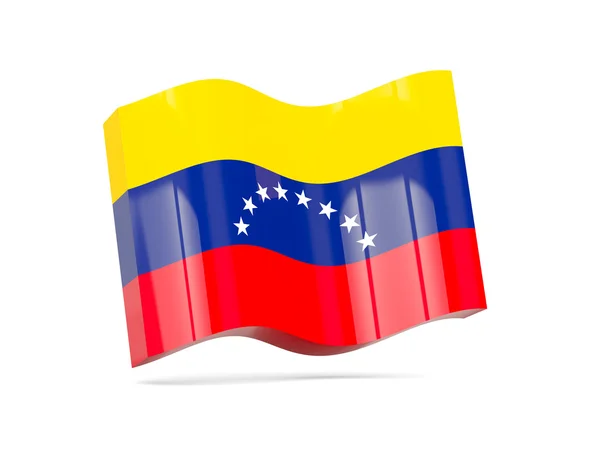 Wave icon with flag of venezuela — Stock Photo, Image