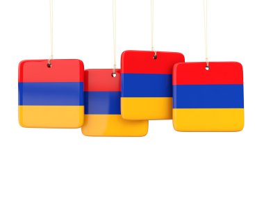 Ermenistan bayrağı ile kare etiketleri