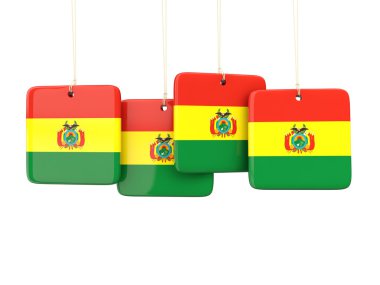 Bolivya'nın bayrak ile kare etiketleri