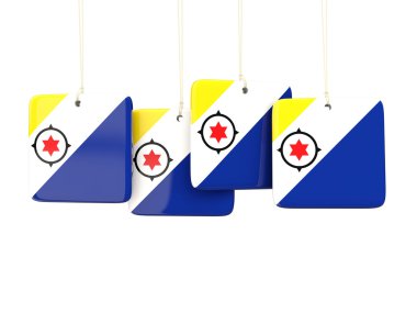 Bonaire bayrağı ile kare etiketleri