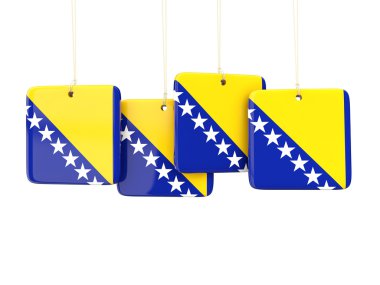 Bosna-Hersek bayrağı ile kare etiketleri