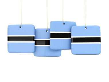 Botsvana bayrağı ile kare etiketleri