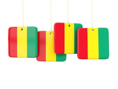 Gine bayrağı ile kare etiketleri