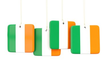 Kare etiketi ile İrlanda bayrağı