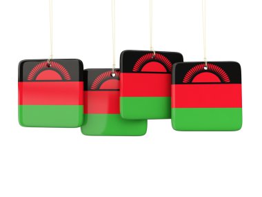 Malavi bayrağı ile kare etiketleri