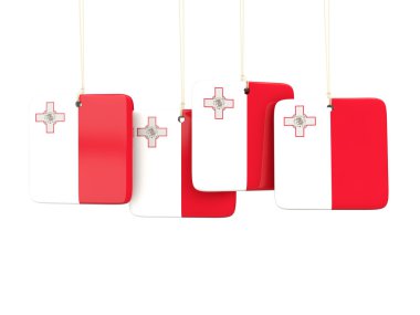 Malta bayrağı ile kare etiketleri