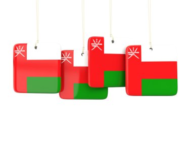 Umman bayrağı ile kare etiketleri