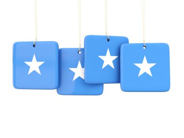 Somali bayrağı ile kare etiketleri