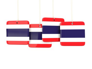 Tayland bayrağı ile kare etiketleri