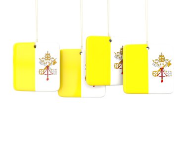 Vatikan bayrağı ile kare etiketleri