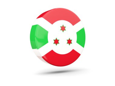 Burundi bayrağı ile yuvarlak simge