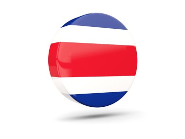 Kosta Rika bayrağı ile yuvarlak simge