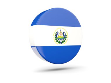 El salvador bayrağı ile yuvarlak simge