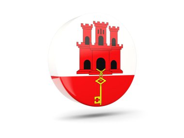 Cebelitarık bayrağı ile yuvarlak simge