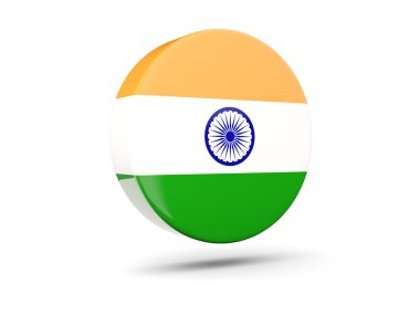 Hindistan bayrağı ile yuvarlak simge
