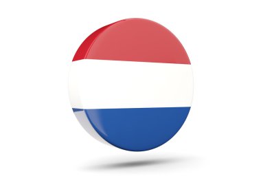 Hollanda bayrağı ile yuvarlak simge