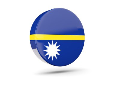 Nauru Cumhuriyeti bayrağı ile yuvarlak simge