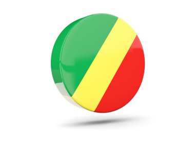 Kongo Cumhuriyeti bayrağı ile yuvarlak simge