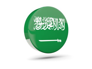 Suudi Arabistan bayrağı ile yuvarlak simge