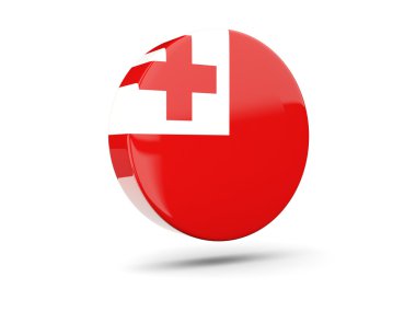 Tonga bayrağı ile yuvarlak simge