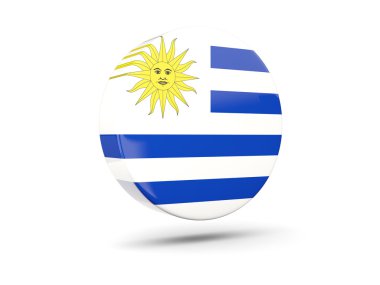 Uruguay bayrağı ile yuvarlak simge