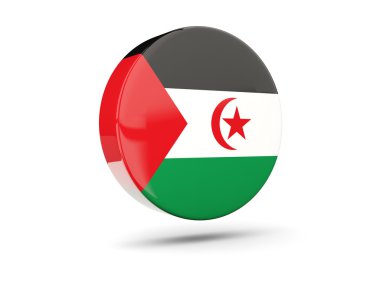 Batı Sahra bayrağı ile yuvarlak simge