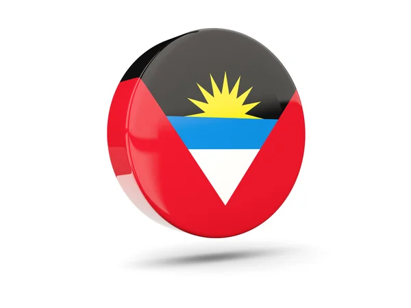Round icon with flag of antigua and barbuda — Stock Photo, Image