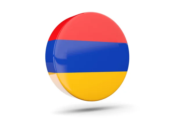 Ronde pictogram met de vlag van Armenië — Stockfoto